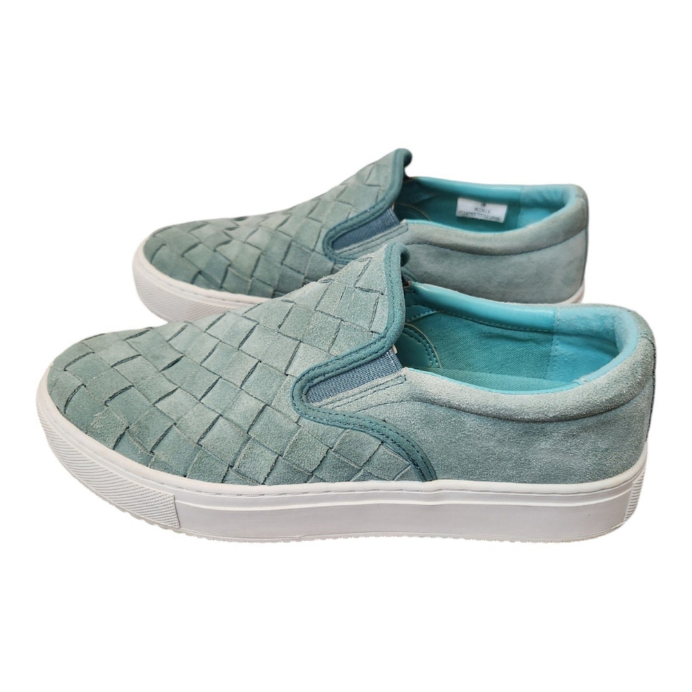 Marc Fisher LTD Calla Women's Suede Slip On Teal Mint Blue Green , Size 9 - Picture 3 of 12